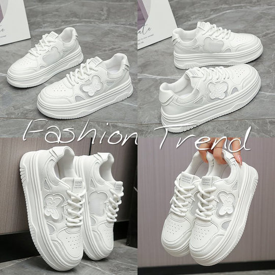 Damen modische Sneakers mit floralen Applikationen und gepolsterter Sohle R&B