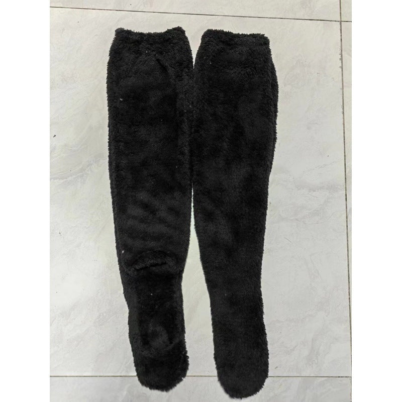 Damen Kuschelige Overknee-Socken aus weichem Fleece R&B