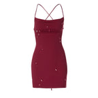 Damen Figurbetontes Minikleid mit transparenten Akzenten R&B
