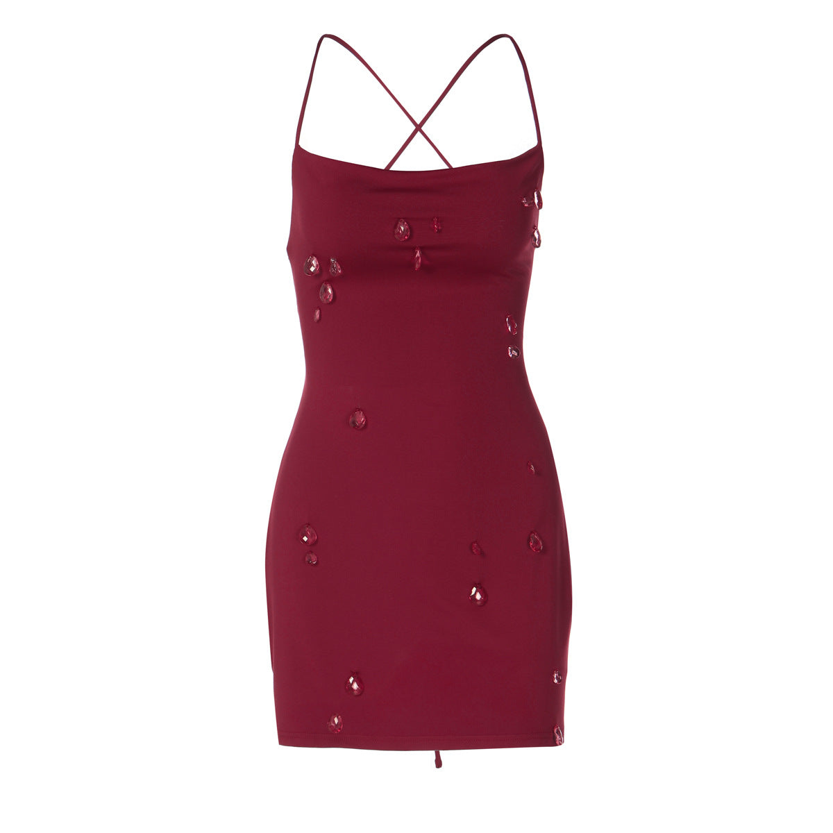 Damen Figurbetontes Minikleid mit transparenten Akzenten R&B