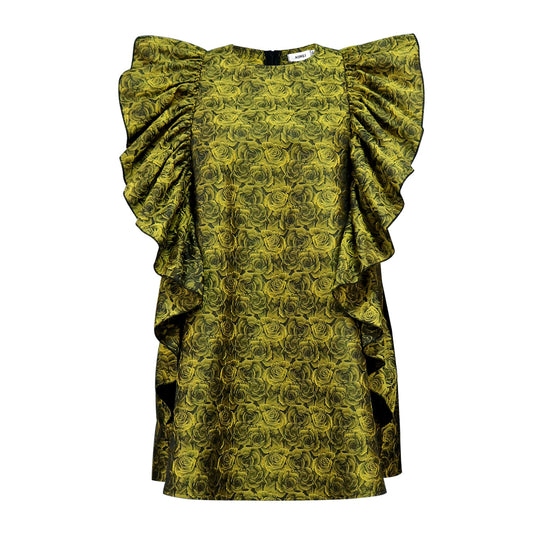 Damen glamouröses Kleid mit voluminösen Rüschen R&B