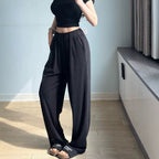 Damen Weite Chino-Hose mit elastischem Bund