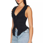 Damen Wickeloberteil mit Rüschendetails R&B