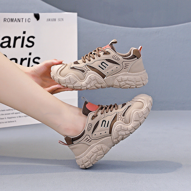 Damen Sportliche Chunky Sneakers mit atmungsaktiver Mesh-Oberfläche und rutschfester Sohle R&B