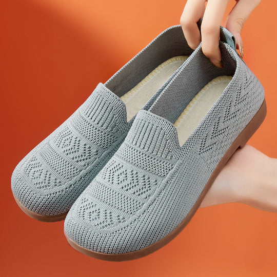 Damen Bequeme Slip-On Schuhe mit atmungsaktivem Netzwerkdesign R&B