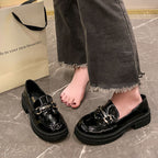 Damen Klassische Loafer mit modischer Schnallenverzierung R&B