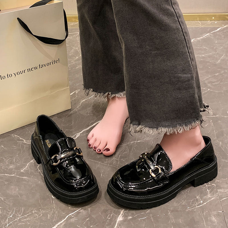Damen Klassische Loafer mit modischer Schnallenverzierung R&B