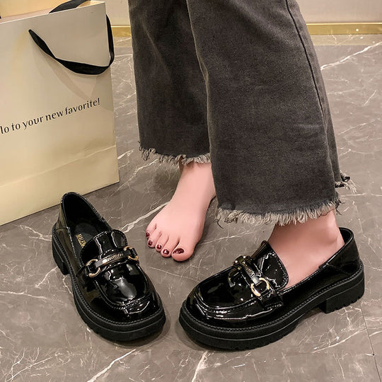 Damen Klassische Loafer mit modischer Schnallenverzierung R&B