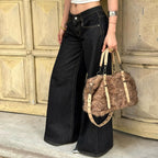 Damen Weitgeschnittene Jeans mit hohem Bund und eleganter Nahtführung R&B