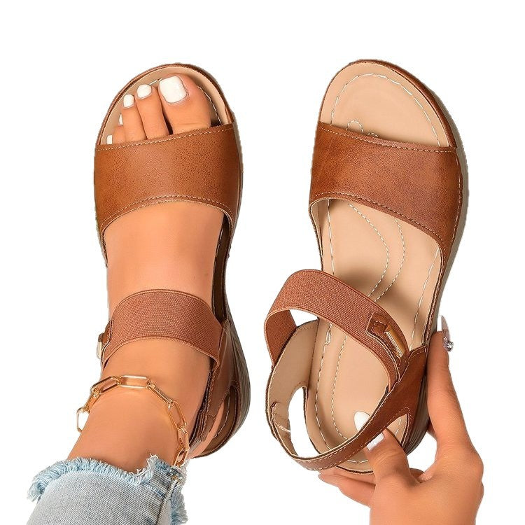 Damen bequeme Sandalen mit atmungsaktivem Obermaterial und rutschfester Sohle R&B