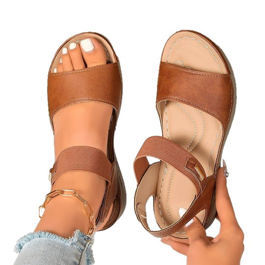 Damen bequeme Sandalen mit atmungsaktivem Obermaterial und rutschfester Sohle R&B