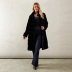 Damen Markante Kuscheljacke mit eingefasstem Gürtel R&B