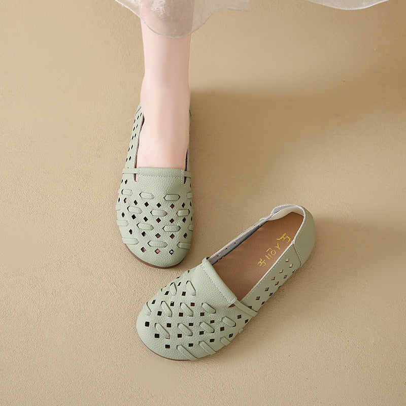 Damen Komfortable und atmungsaktive Slipper mit modischem Cut-Out-Design R&B