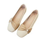 Damen elegante Ballerinas mit modischer Rüschendetail und Perlenakzent R&B