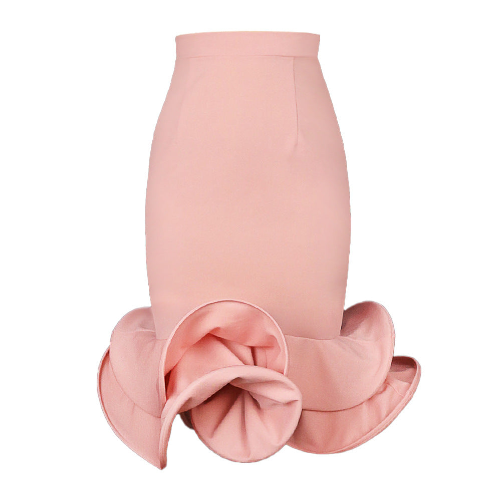 Damen Trendiges Cocktailkleid mit asymmetrischem Saum R&B