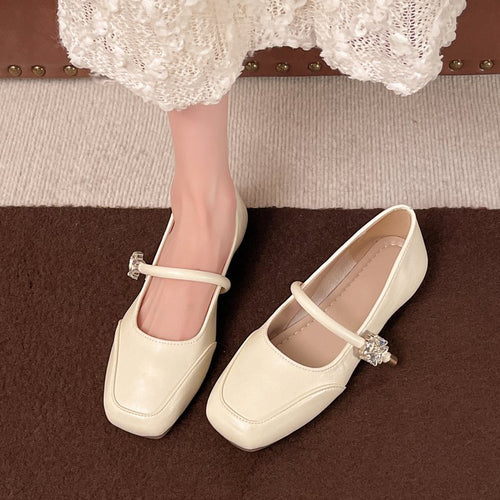 Damen elegante Ballerinas mit dekorativem Verschluss R&B