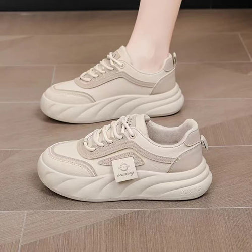 Damen Komfortable und trendige Sneakers mit atmungsaktivem Mesh und dicker Sohle R&B