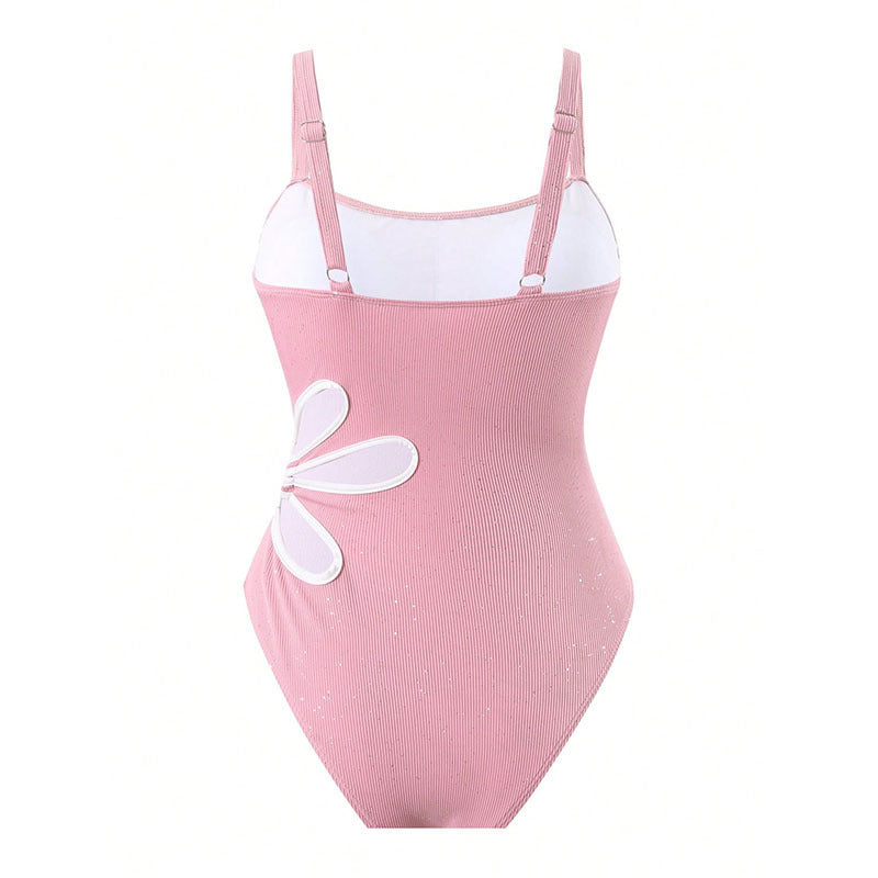 Damen Einteiliger Badeanzug mit elegantem Design und dekorativem Akzent R&B
