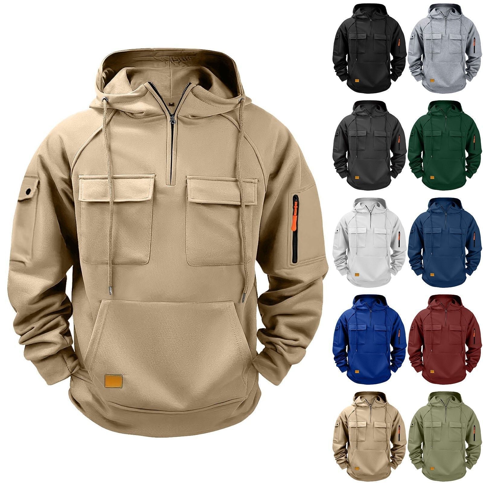Herren Alltags-Hoodie mit praktischen Taschen R&B