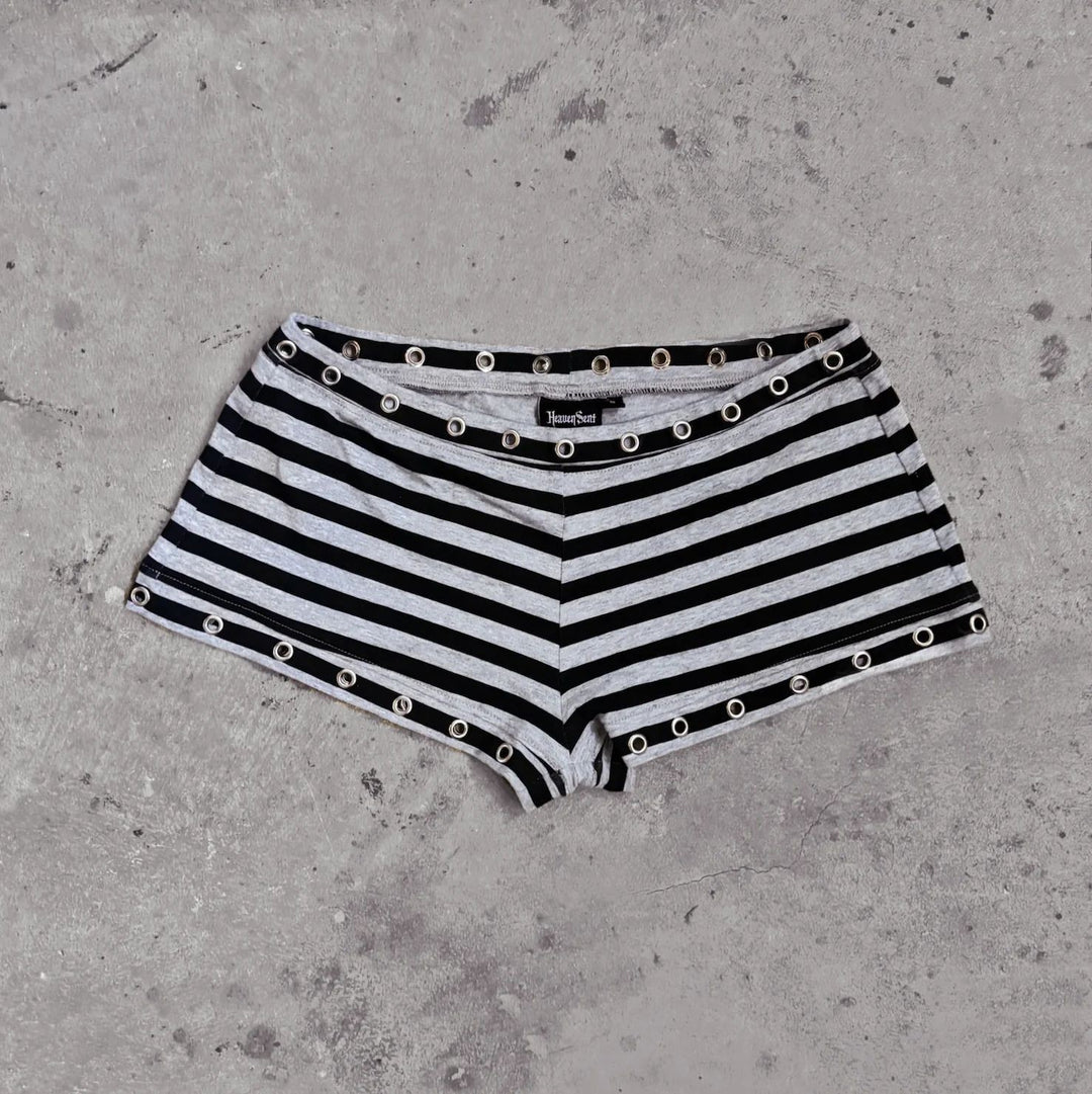 Damen Hipster Shorts mit modischem Streifenmuster R&B