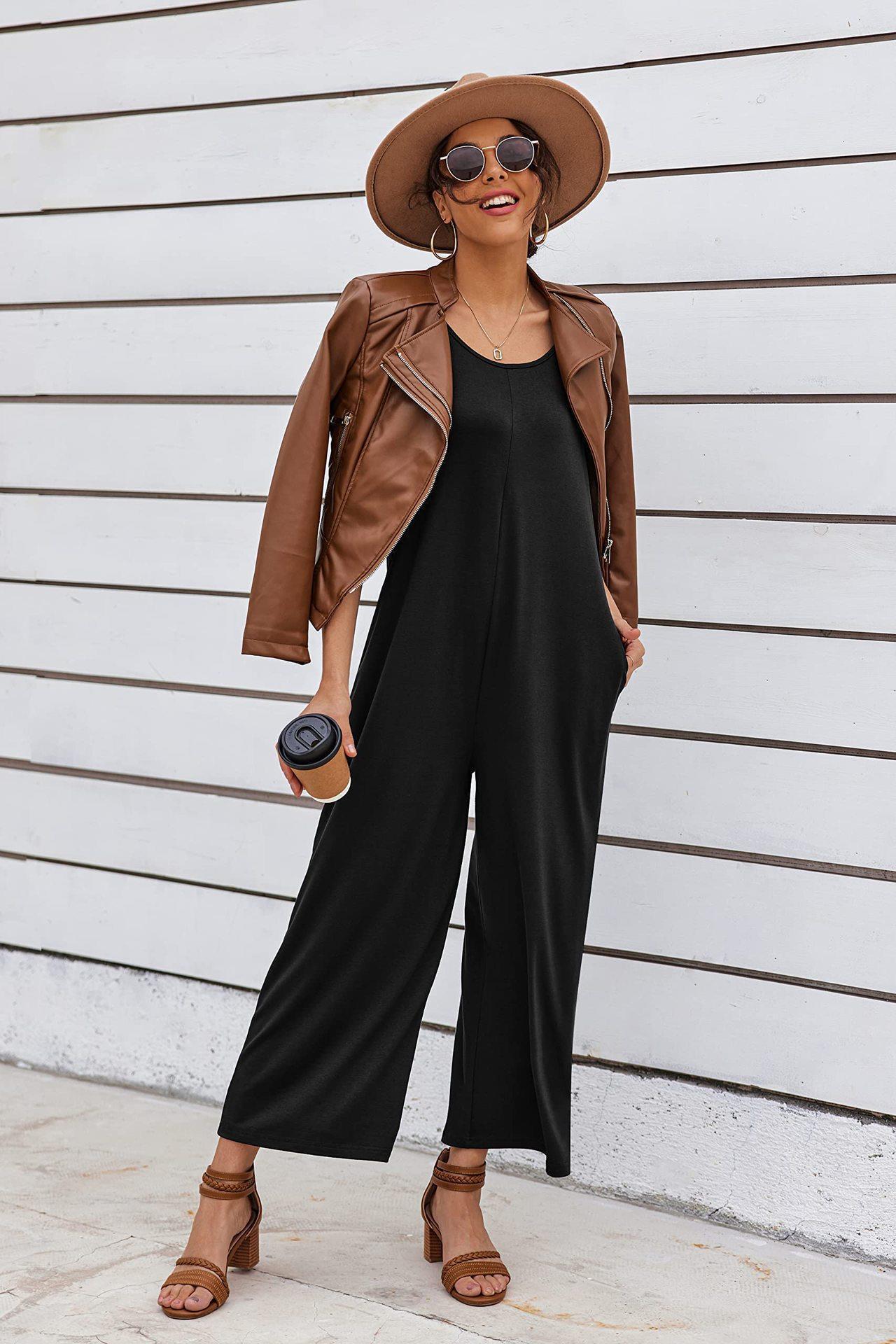 Damen Overall mit weit geschnittenem Bein R&B