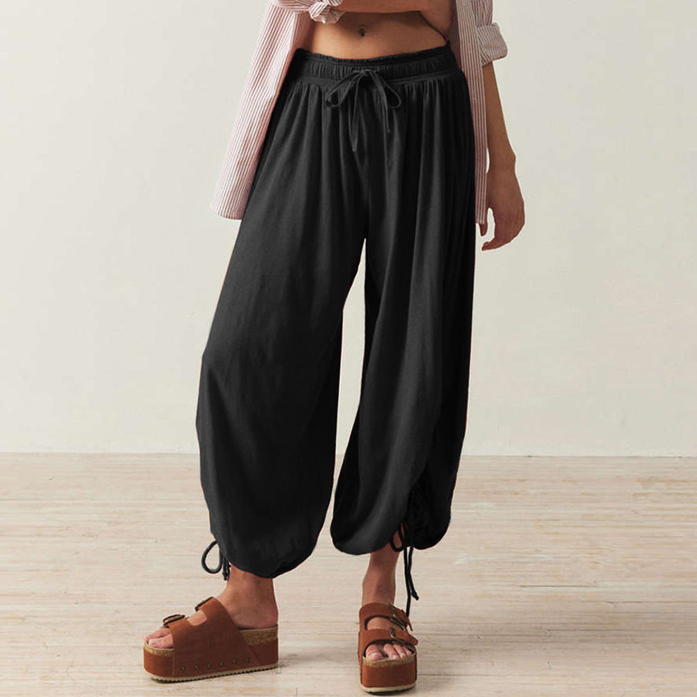 Damen Bequeme Haremshose mit raffinierten Rüschendetails R&B