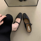 Damen elegante Slip-On Pantoletten mit verstellbarem Riemchen und komfortablem Fußbett R&B