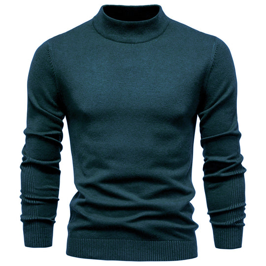 Herren Rollkragenpullover aus weichem Strickmaterial mit feiner Rippstruktur R&B
