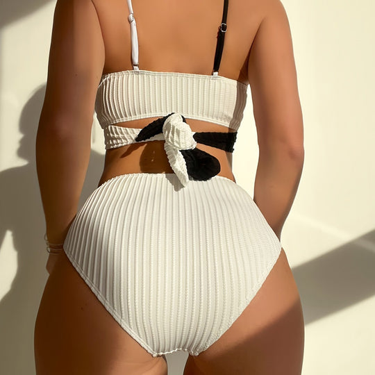 Damen Bikiniset mit raffiniertem Wickeldesign und elastischem Bund R&B