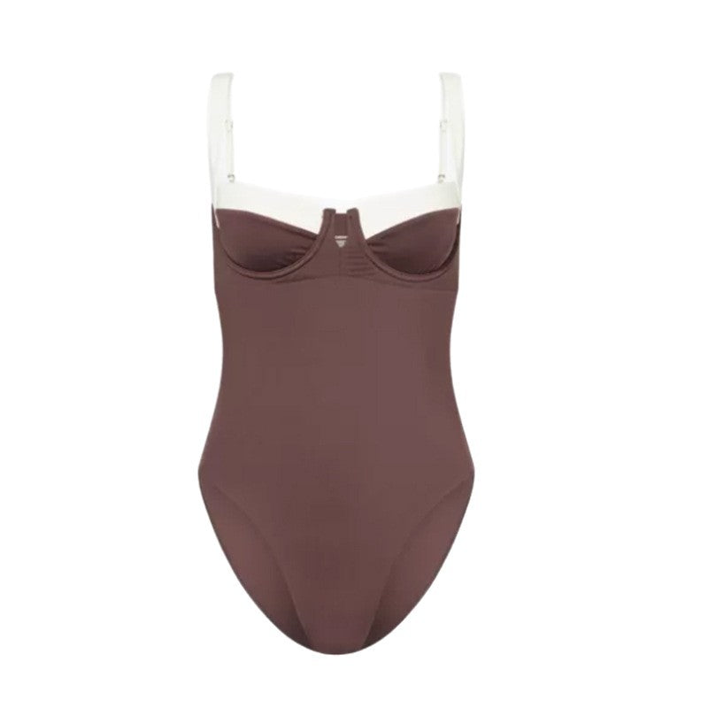 Damen Badeanzug mit eleganten Unterbrustnähten R&B
