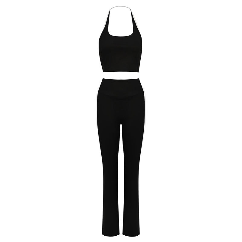 Damen Sportliches Zweiteiliges Set aus atmungsaktiven Materialien und figurbetontem Schnitt R&B