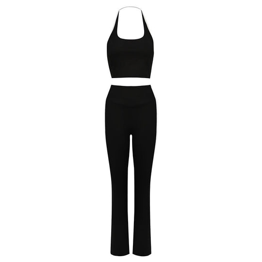 Damen Sportliches Zweiteiliges Set aus atmungsaktiven Materialien und figurbetontem Schnitt R&B