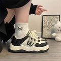 Damen Modische Sport Sneakers mit doppeltem Obermaterial und rutschfester Sohle R&B