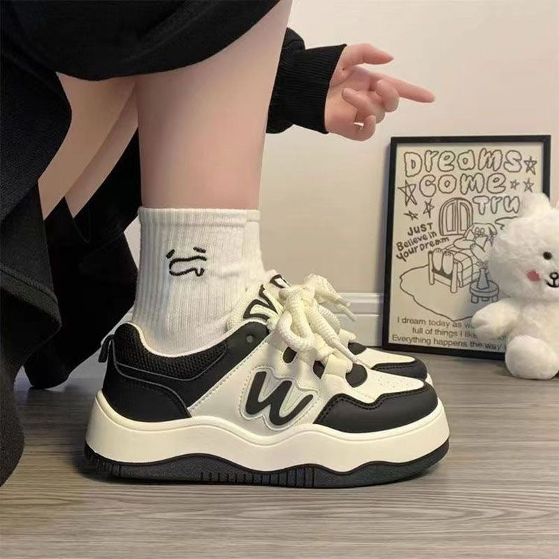 Damen Modische Sport Sneakers mit doppeltem Obermaterial und rutschfester Sohle R&B