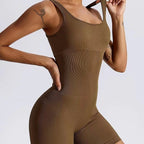 Damen Bodycon Jumpsuit mit Rippstruktur R&B