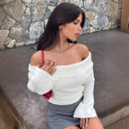 Damen Off-Shoulder Pullover R&B