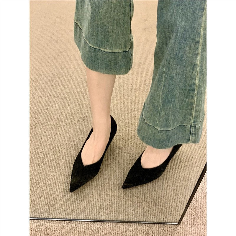 Damen elegante Pumps mit verspielt geschwungenem Design und Schleifenakzenten R&B