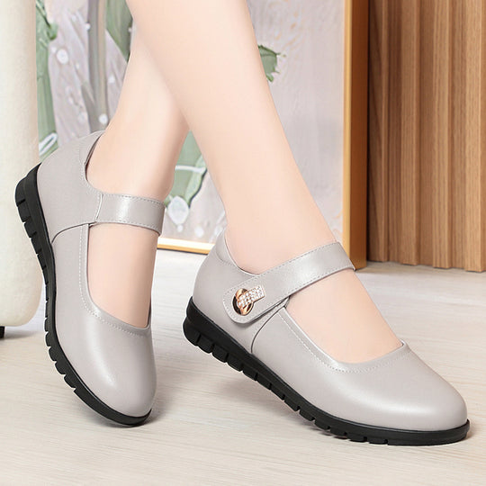 Damen elegante Mary Jane Ballerinas mit bequemem Riemen und modischem Akzent R&B