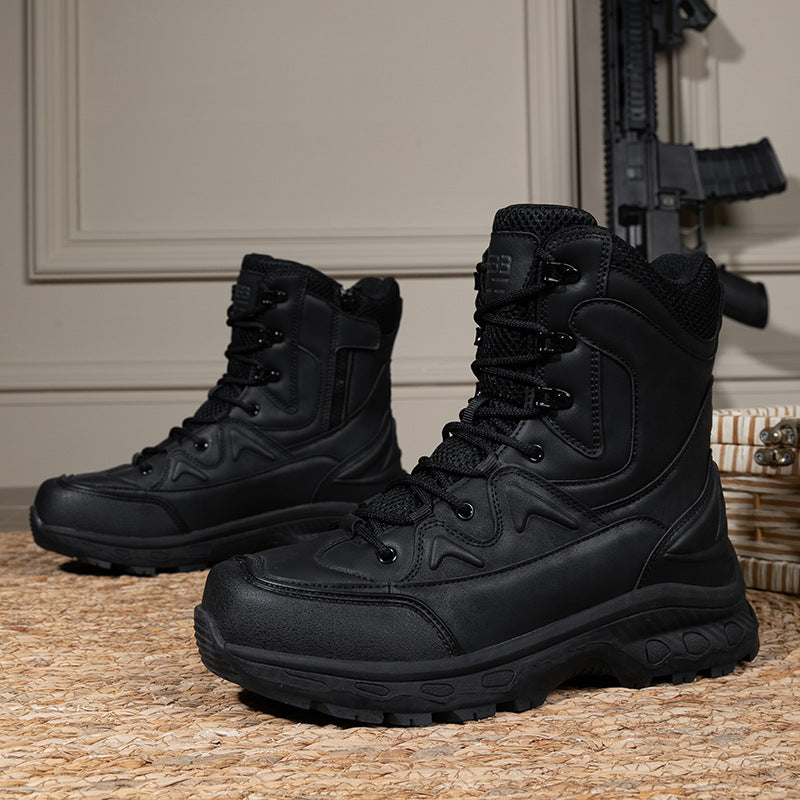 Herren robuste Einsatzstiefel mit hohem Knöchelschutz R&B
