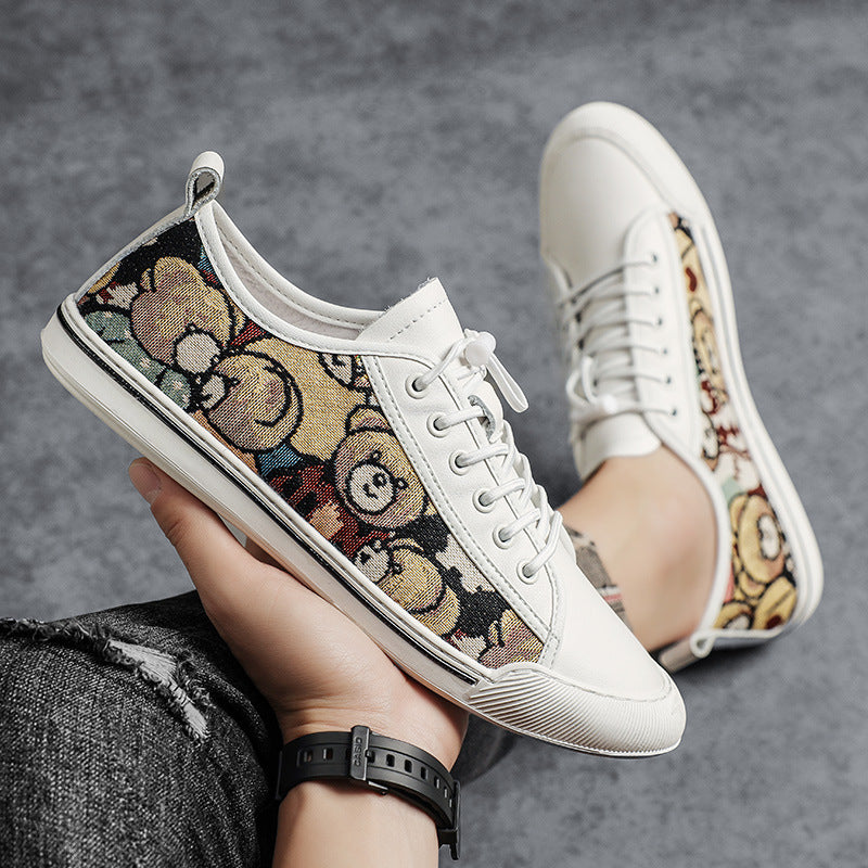 Damen Sneakers mit kreativem Bärenmotiv und rutschfester Sohle R&B