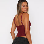 Damen Elegant geschnittenes Bustier-Top mit Spaghetti-Trägern R&B