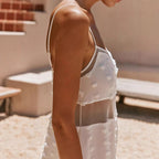 Damen Transparentes Maxikleid mit verspielten 3D-Punktdetails R&B