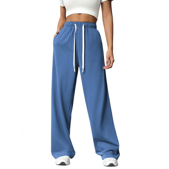 Damen Bequeme und lässige Freizeithose mit weitem Schnitt und elastischem Bund R&B