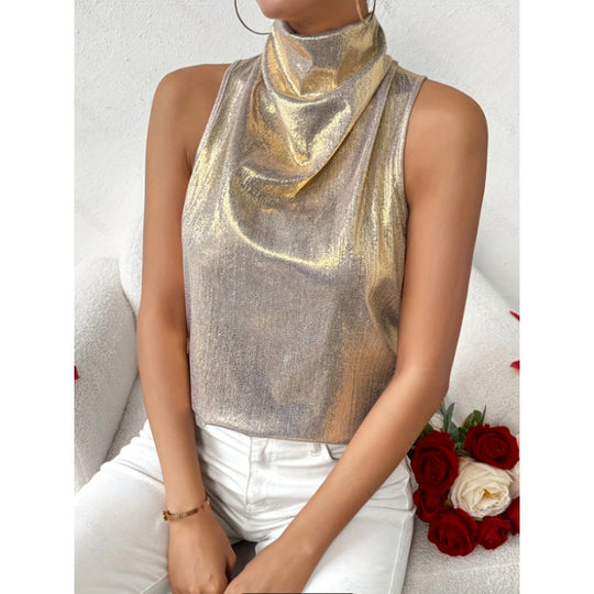 Damen Elegantes Oberteil mit edlem Stehkragen R&B