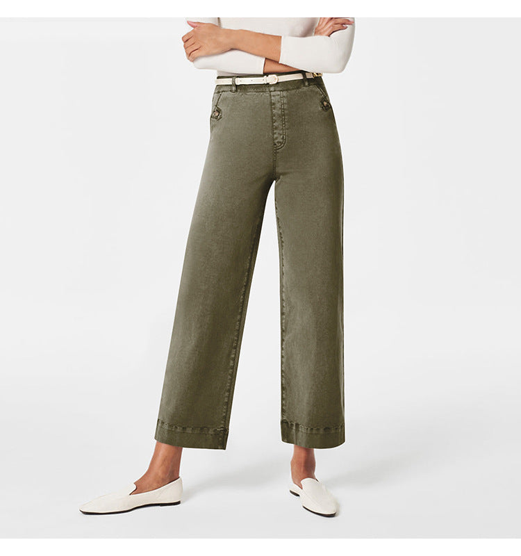 Damen Weitgeschnittene Stoffhose mit eleganten Details R&B