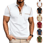Herren Poloshirt mit modernem Kragen und praktischen Knopfdetails