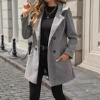 Damen Eleganter und bequemer Mantel mit praktischen Taschen R&B