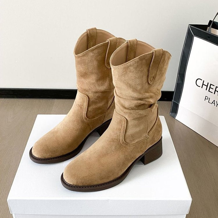 Damen Boots im Western-Stil mit elegantem Absatz R&B