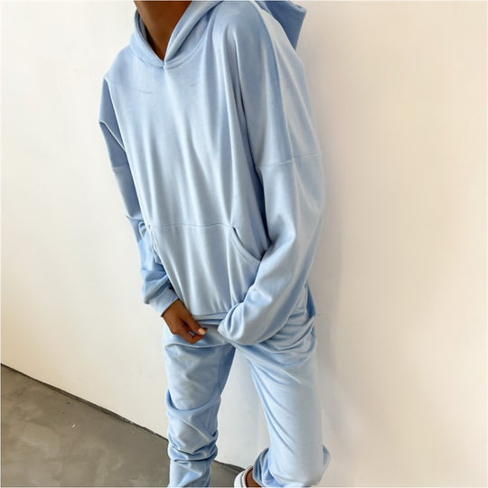 Damen Kuscheliges Hoodie und Jogginghose Set R&B