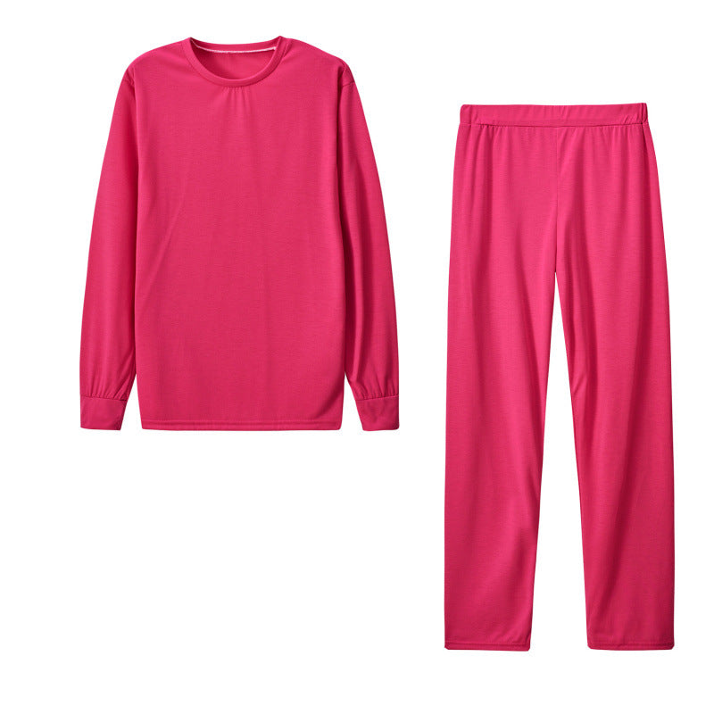 Damen Langarm Schlafanzug Set mit elastischen Hosen R&B